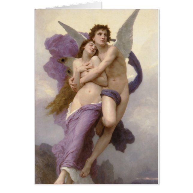 Rapturen av psyken av William Bouguereau Hälsningskort (Framsidan)