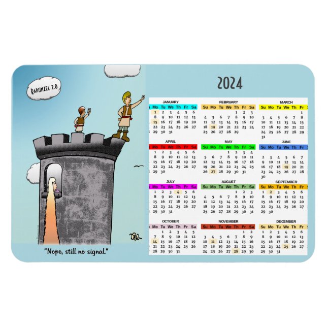 Rapunzel 2024 Calendar Photo Magnet (Horisontell)