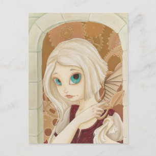 Rapunzel - Ångpunk Fairy talk Post Card Vykort