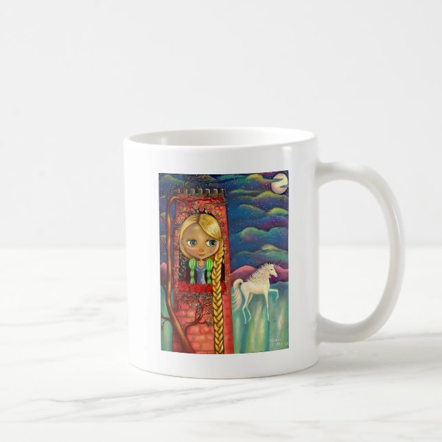 Rapunzel Doll i Rosa Torn med Unicorn Kaffemugg (Höger)