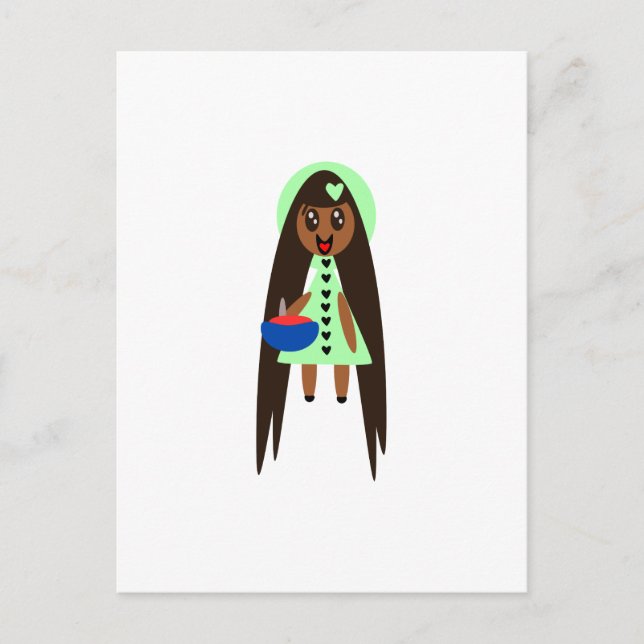 Rapunzel och Magic Tomato Soppa Vykort (Framsida)