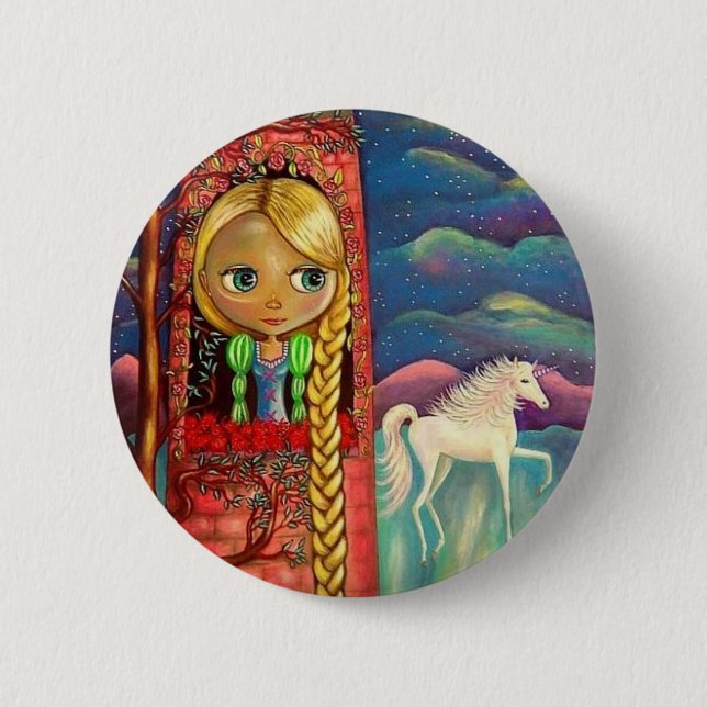 Rapunzel och unicornen knäppas knapp (Framsida)