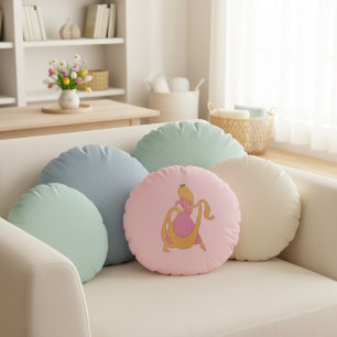 Rapunzel Round Pillow Rund Kudde