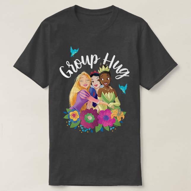 Rapunzel, Snö White, Tiana Group Hug T Shirt (Design framsida)