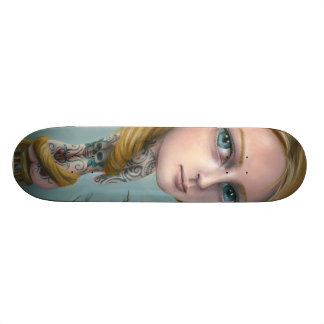 Rapunzel tatueringflickaskateboarden skateboard bräda 21,5 cm
