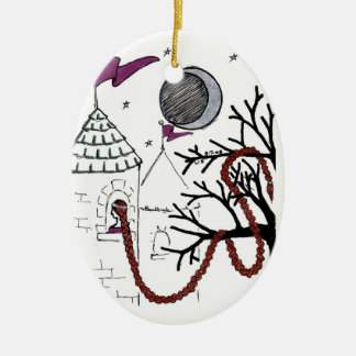 Rapunzels bjöd mycket hårdagprydnaden julgransprydnad keramik