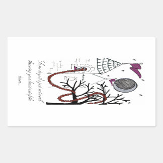 Rapunzels mycket dåliga luftdagsmärke rektangulärt klistermärke