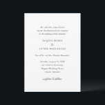 Raquel Classic Elegant bröllop Inbjudningar<br><div class="desc">Inbjudan till elegant bröllop med en enkel och klassisk design med det traditionella serif- och elegant-skriptet typsnitt.</div>