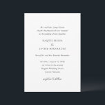 Raquel Classic Elegant bröllop Inbjudningar<br><div class="desc">Inbjudan till elegant bröllop med en enkel och klassisk design med det traditionella serif- och elegant-skriptet typsnitt.</div>