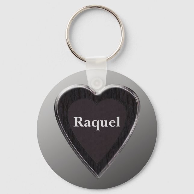 Raquel-Hjärtnyckelring med 369MyName Nyckelring (Framsida)