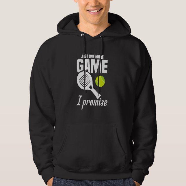 Raquet Boll Älskare One Game Tournament Player Pad Hoodie (Framsida)