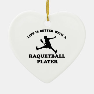 Raquetball vektordesigner julgransprydnad keramik