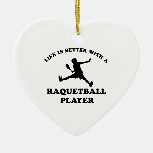 Raquetball vektordesigner julgransprydnad keramik (Framsidan)