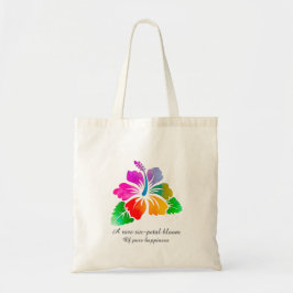 Rare 6-Petal Hibiscus-Colorful Hawaiian Good Luck Tygkasse
