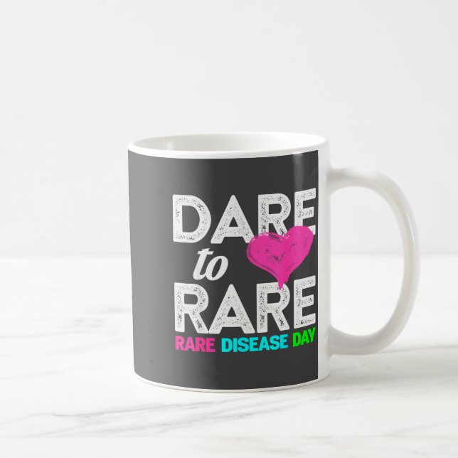 Rare Disease Awareness Shirt - Dare To Rare Diseas Kaffemugg (Höger)