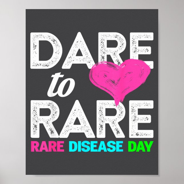 Rare Disease Awareness Shirt - Dare To Rare Diseas Poster (Framsidan)