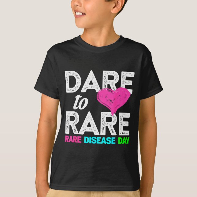 Rare Disease Awareness Shirt - Dare To Rare Diseas T Shirt (Framsida)