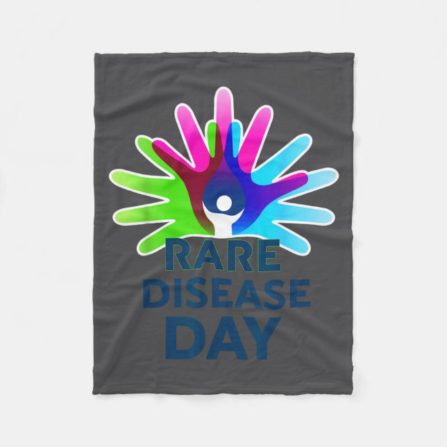 Rare Disease Awareness Shirt - Rare Disease Day 20 Fleecefilt (Framsidan)