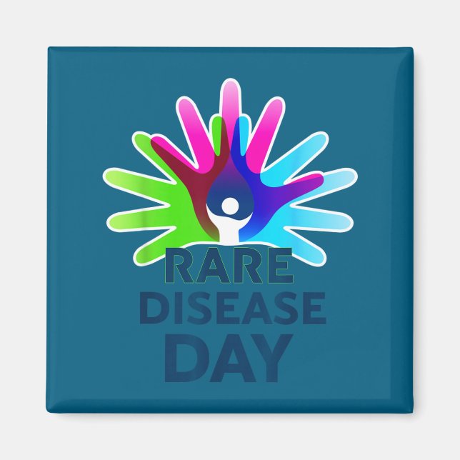 Rare Disease Awareness Shirt - Rare Disease Day 20 Magnet (Framsidan)