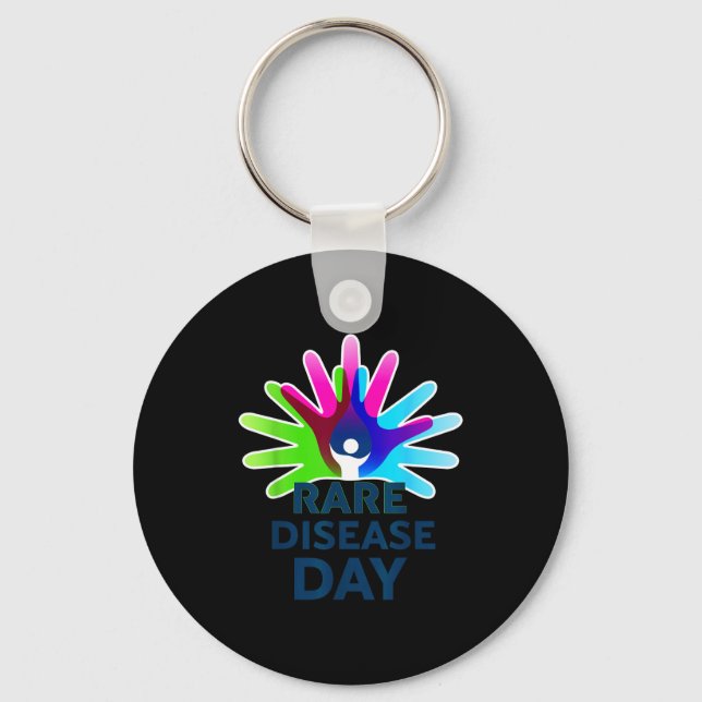 Rare Disease Awareness Shirt - Rare Disease Day 20 Nyckelring (Framsida)