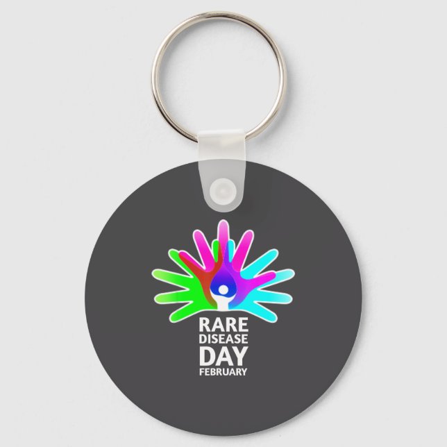 Rare Disease Awareness Shirt - Rare Diseases Day 2 Nyckelring (Framsida)