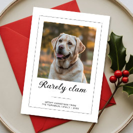 Rarely Christmas Puppy Photo Card Julkort