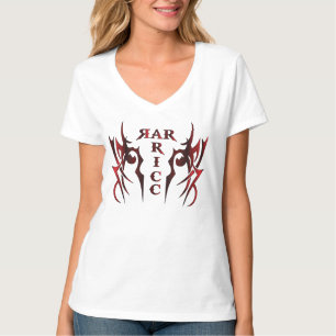 RaRick Women White V-Shirt T Shirt