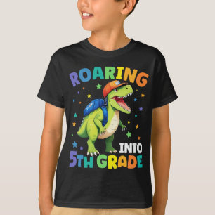 Raring 5:e Klass Dinosaur T Rex Back to school T Shirt