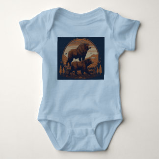 "Raring med Cuddles: Bear och Lejona Baby Tee" T Shirt