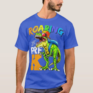 Raring PreK Dinosaur Back to school-ryggsäck T Shirt