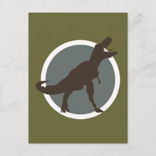 Raring T-rex Vykort