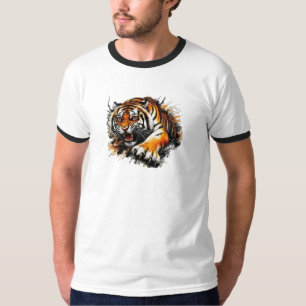 Raring Tiger Attack T Shirt