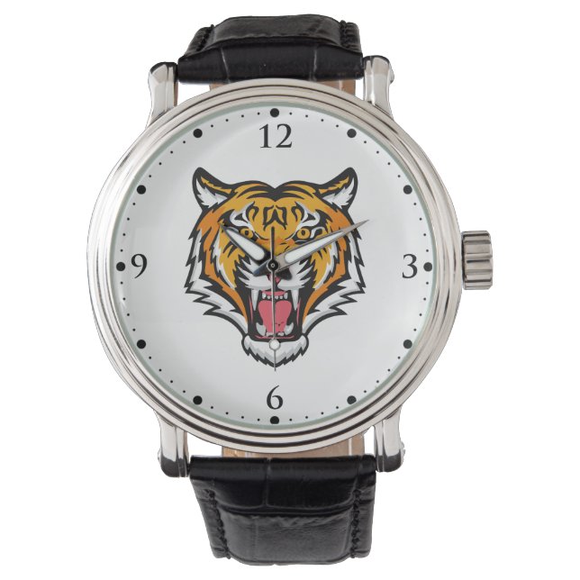 Raring Tiger Head-25818 Armbandsur (Framsida)