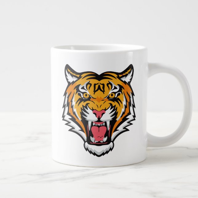 Raring Tiger Head-25818 Jumbo Mugg (Höger)