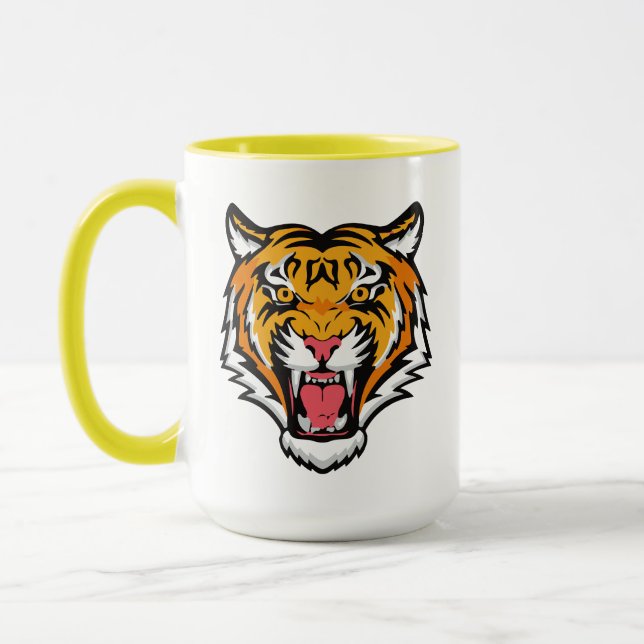 Raring Tiger Head-25818 Mugg (Vänster)