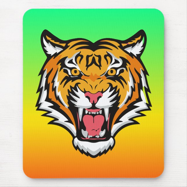 Raring Tiger Head-25818 Musmatta (Framsidan)