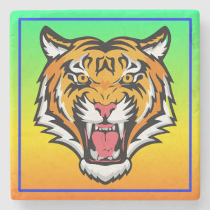 Raring Tiger Head-25818 Stenunderlägg