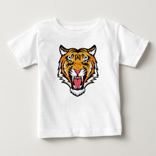 Raring Tiger Head-25818 T Shirt (Framsida)