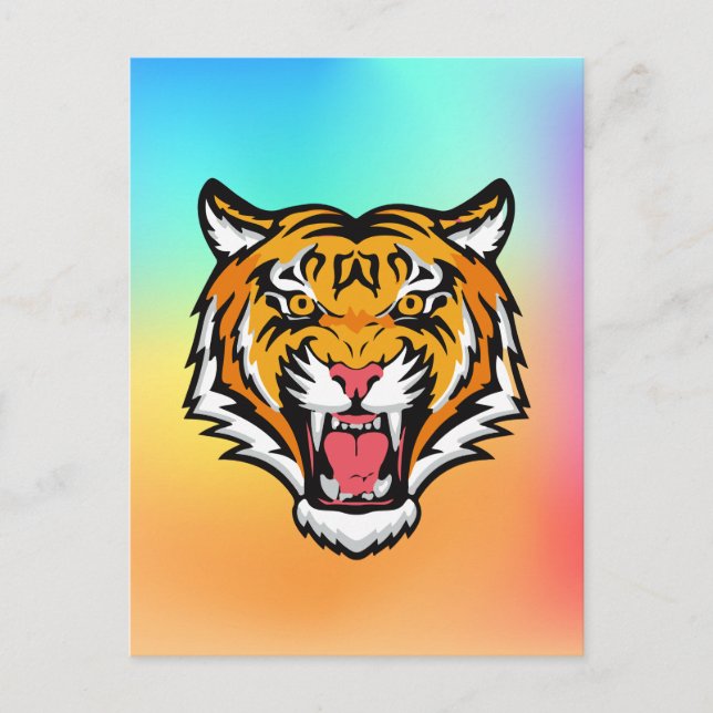 Raring Tiger Head-25818 Vykort (Framsida)