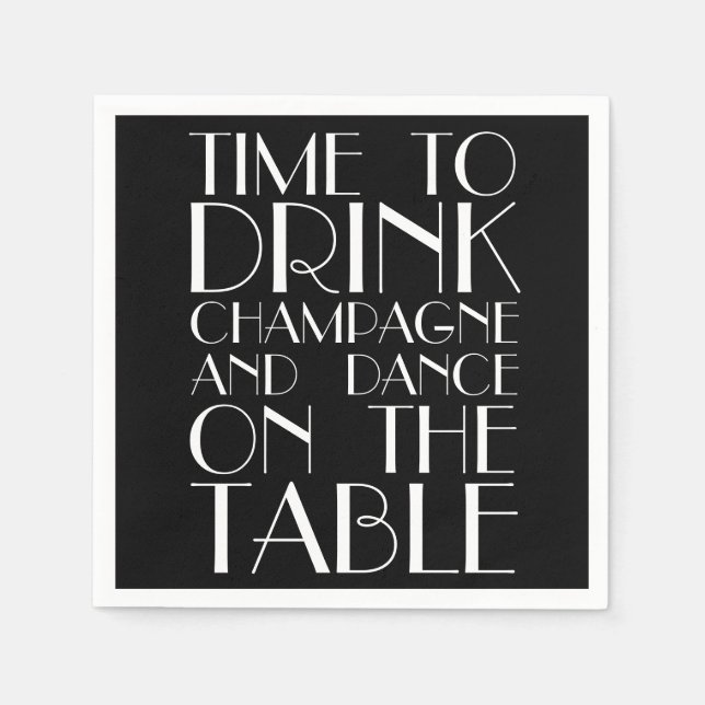 Raring Twenties Napkin Pappersservett (Framsidan)