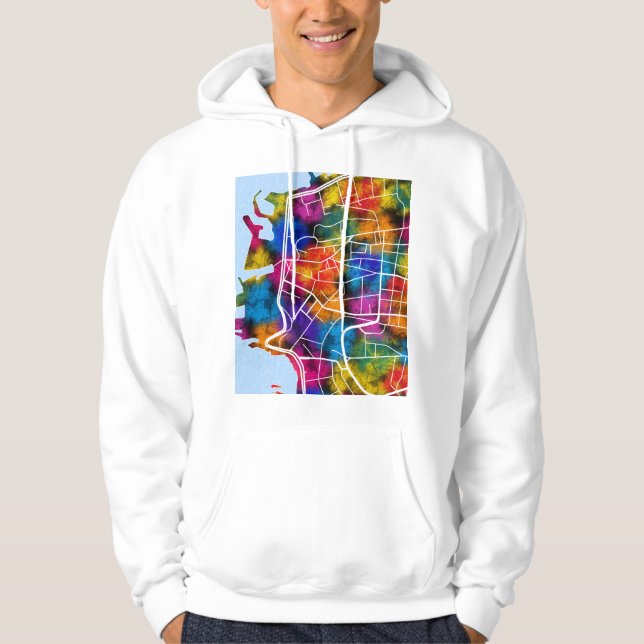 Ras Beirut Libanon Stadskarta Hoodie (Framsida)