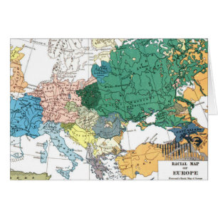 Ras- karta av Europa Hälsningskort