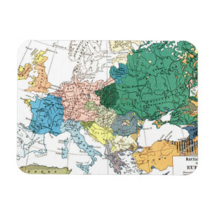 Ras- karta av Europa Magnet