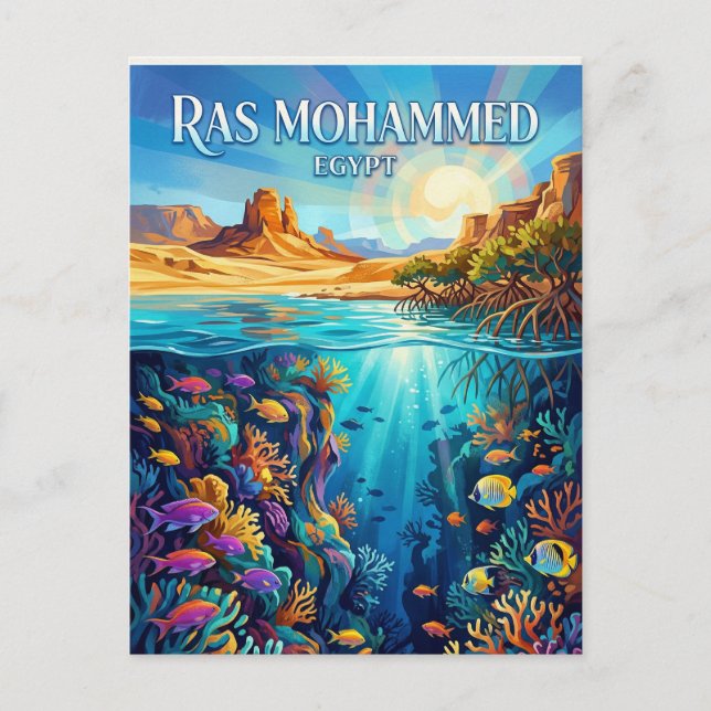 Ras Mohammed nationalpark Egypten Vykort (Framsida)