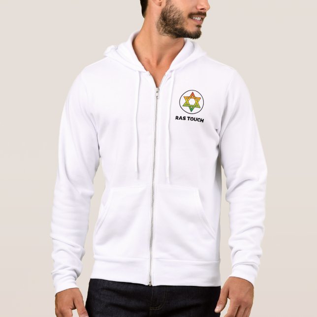 Ras Touch Star- Bella+Canvas Full-Zip Hoodie T Shirt (Framsida)