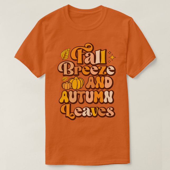 rasa och höst löv t shirt (Design framsida)