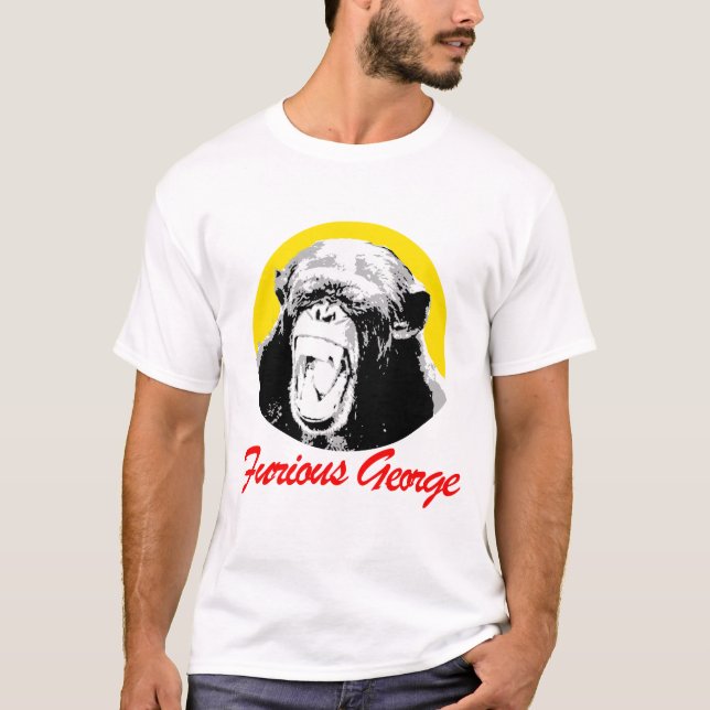 Rasande George T-tröja T Shirt (Framsida)