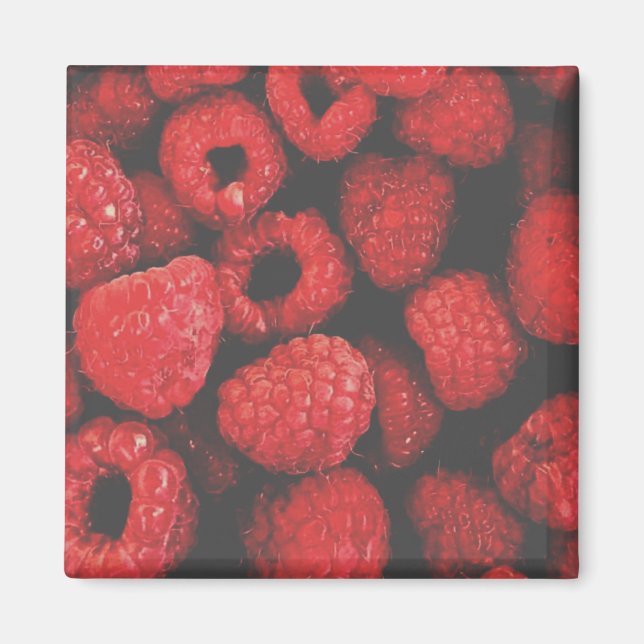 ’RASBERRIES’ FOOD REFRIDGERATOR MAGNET (Framsidan)
