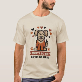 Rasblandningar Så Stora, Kärlek Så Äkta, Söt Hundä T Shirt