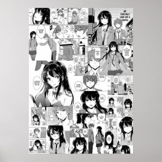 Rascal drömmer inte om Bunny Girl Senpai manga c Poster